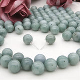 5pcs Burmese Jade Half Drilled Beads 6/8/10mm Natural Stone for Jewelry Making