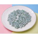 5pcs Burmese Jade Half Drilled Beads 6/8/10mm Natural Stone for Jewelry Making