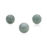 5pcs Burmese Jade Half Drilled Beads 6/8/10mm Natural Stone for Jewelry Making