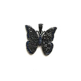 5pcs Butterfly Charms Zirconia Paved Pendant Jewelry Accessories
