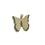 5pcs Butterfly Charms Zirconia Paved Pendant Jewelry Accessories