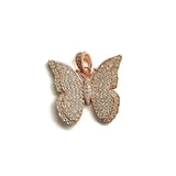 5pcs Butterfly Charms Zirconia Paved Plated for Jewelry Accessories