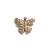 5pcs Crystal Zircon Paved Butterfly Charms Jewelry Making DIY Bracelets Pendant