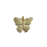 5pcs Crystal Zircon Paved Butterfly Charms Jewelry Making DIY Bracelets Pendant