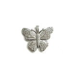 5pcs Crystal Zircon Paved Butterfly Charms Jewelry Making DIY Bracelets Pendant
