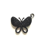 5pcs Butterfly Charms Clear Rhinestone Pave Pendant DIY Jewelry Making