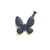 5pcs Butterfly Charms for Women Bracelet Green Fuchsia Purple Zirconia Pendants
