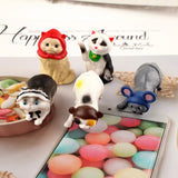 5pcs Cat Keyboard Hangers Charms Pendants Jewelry PVC Enamel Accessories