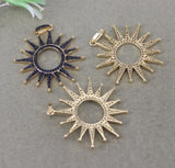 5pcs CZ Star Pendant, Micro Pave Charm Pendant for Necklaces