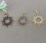 5pcs CZ Star Pendant, Micro Pave Charm Pendant for Necklaces