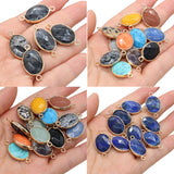 5pcs Egg Shape Stone Pendant for DIY Jewelry Making