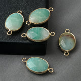 5pcs Egg Shape Stone Pendant for DIY Jewelry Making