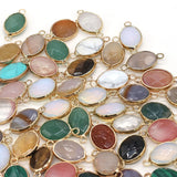 5pcs Egg Shape Stone Pendant for DIY Jewelry Making