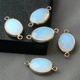 5pcs Egg Shape Stone Pendant for DIY Jewelry Making
