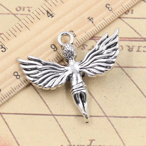 5pcs 3D Love Angel Cupid 40x45mm Tibetan Silver Pendants