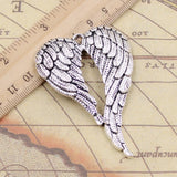 5pcs Angel Wings 67x42mm Tibetan Silver Pendants DIY Craft