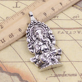 5pcs Ganesha Buddha Elephant 62x32mm Tibetan Pendants Antique Jewelry Making