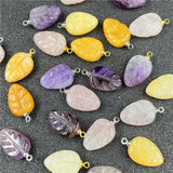 5pcs Natural Amethyst Crystal Carving Pendant for DIY Jewelry Making
