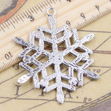 5pcs Snowflake Charms 58x47mm Tibetan Silver Pendants DIY Craft