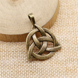5pcs Antique Bronze Triquetra Symbol Charms Pendant Jewelry