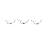 5pcs Bird on Branch Silver Metal Pendants for Jewelry Making