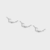 5pcs Bird on Branch Silver Metal Pendants for Jewelry Making
