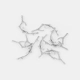 5pcs Bird on Branch Silver Metal Pendants for Jewelry Making