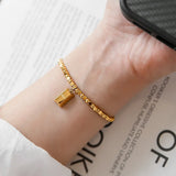 5pcs Stainless Steel Beads Chain Bracelets for Women Girls