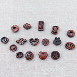 5pcs Chinese Ebony Wood Jewelry Accessories for DIY Car Hanging Necklace