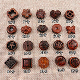 5pcs Chinese Ebony Wood Jewelry Accessories for DIY Car Hanging Necklace