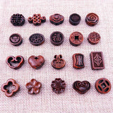 5pcs Chinese Ebony Wood Jewelry Accessories for DIY Car Hanging Necklace