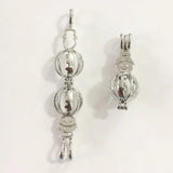 5pcs Christmas Snowman Locket Cage Pendant for DIY Necklace Bracelet