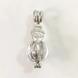 5pcs Christmas Snowman Locket Cage Pendant for DIY Necklace Bracelet