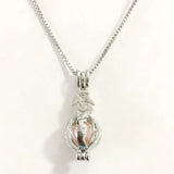 5pcs Christmas Snowman Locket Cage Pendant for DIY Necklace Bracelet