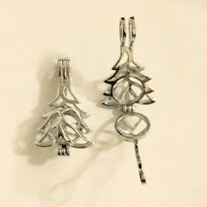 5pcs Christmas Style Locket Cage Pendant for DIY Necklace Bracelet