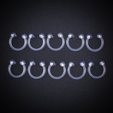 5pcs Clear Acrylic Nose Ring Hoop 16G Body Jewelry