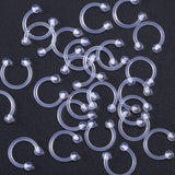 5pcs Clear Acrylic Nose Ring Hoop 16G Body Jewelry