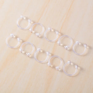 5pcs Clear Acrylic Nose Ring Hoop 16G Body Jewelry
