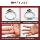 5pcs Clear Ring Size Adjuster Insert Guard Tightener Reducer