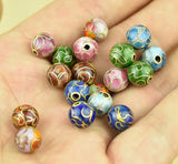 5pcs Cloisonne Enamel Filigree 8mm Beads for DIY Jewelry