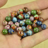 5pcs Cloisonne Enamel Filigree 8mm Beads for DIY Jewelry