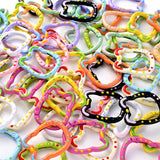5pcs Cat Shape Key Ring Lobster Clasp for DIY Jewelry Bag Hook