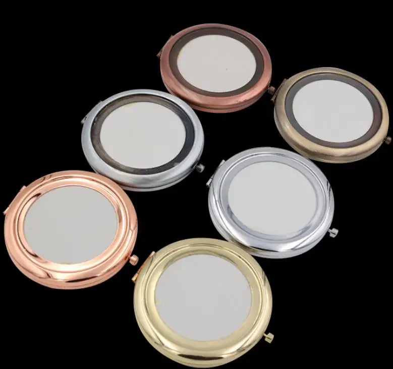 5pcs Round Blank Compact Mirror Tray - Dia. 57.1mm - Personalized Compact Supply