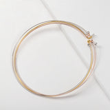 5pcs Copper Wire Choker Collar Memory Metal Base Bezel Hoops