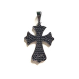 Cross Charm Pendant for Bracelet Necklace with Zirconia Bling