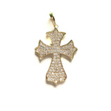 Cross Charm Pendant for Bracelet Necklace with Zirconia Bling