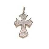 Cross Charm Pendant for Bracelet Necklace with Zirconia Bling