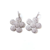 CZ Big Flower Charm Pendant for DIY Jewelry Making