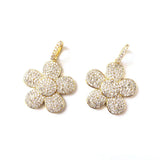 CZ Big Flower Charm Pendant for DIY Jewelry Making