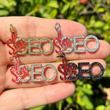 She CEO Cubic Zirconia Bracelet Pendant Charms Queen Jewelry Making Accessory
